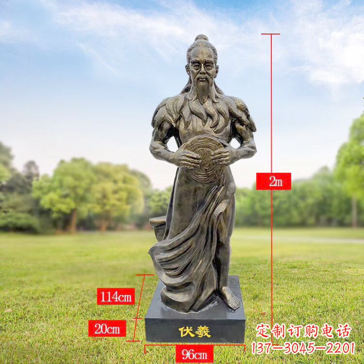 泰安伏羲玻璃钢雕塑传承中华文化的精神家园