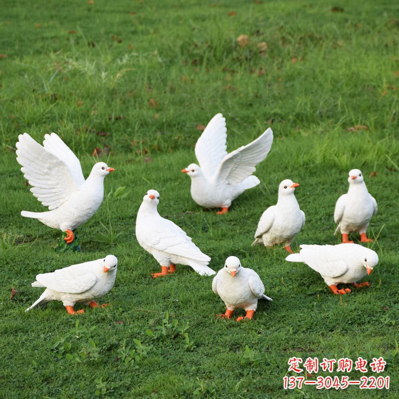 泰安玻璃钢鸽子雕塑艺术的精美表现