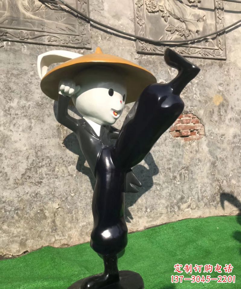 泰安玻璃钢兔子雕塑精美绝伦