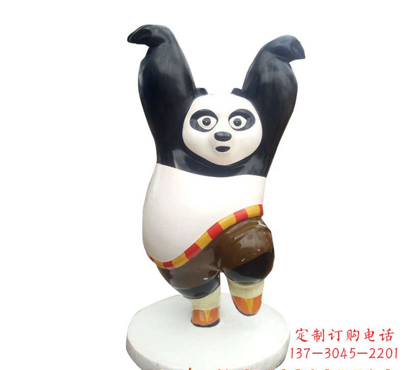 泰安玻璃钢制熊猫雕塑精致细腻的艺术品