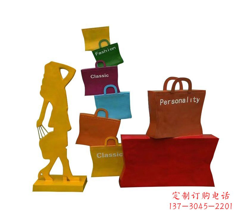 泰安玻璃钢购物袋雕塑——极致艺术