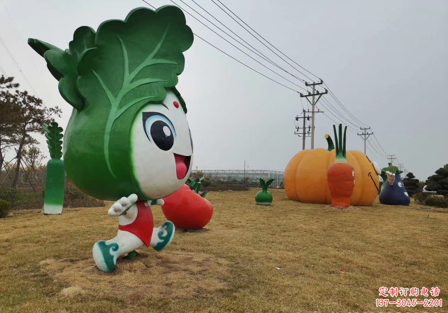 泰安玻璃钢白菜雕塑精美的艺术品