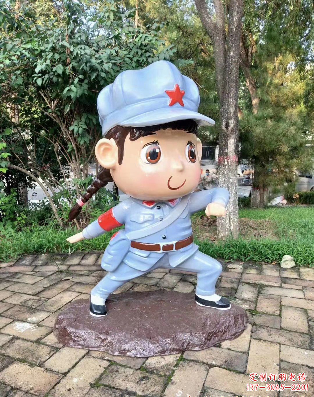 泰安红军雕塑永记革命英雄