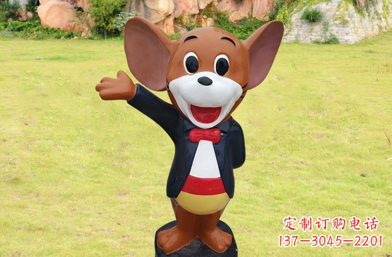 泰安玻璃钢卡通老鼠杰瑞雕塑