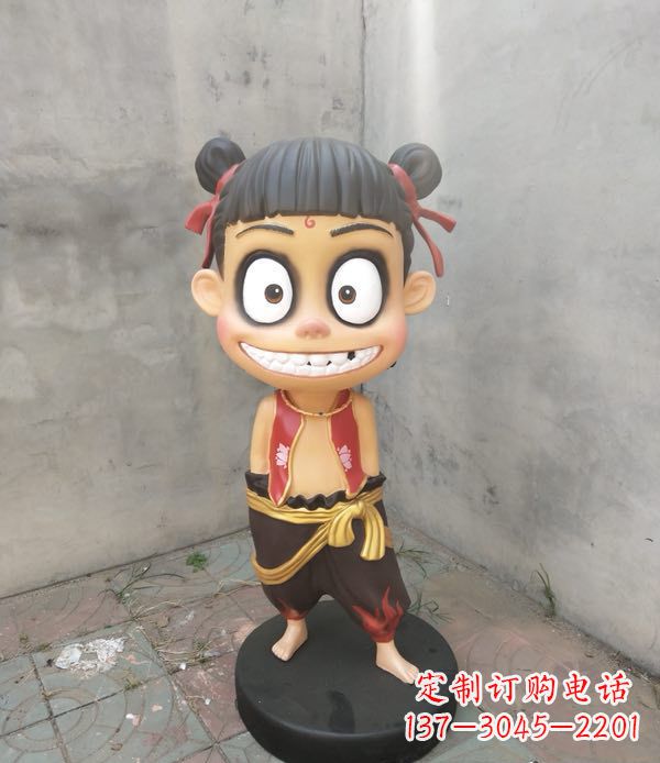 泰安玻璃钢雕刻的神话传说——哪吒