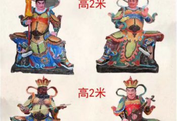 泰安玻璃钢彩绘四大天王雕塑宏伟壮观的艺术珍品