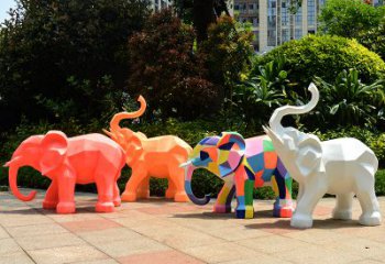 泰安金色大象雕塑活跃的商场游乐场