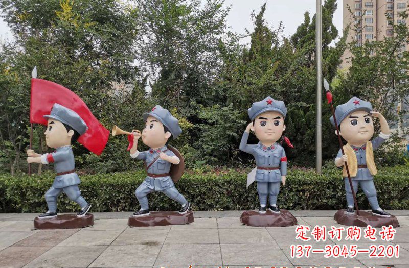 泰安红军雕塑象征着中国革命的精神