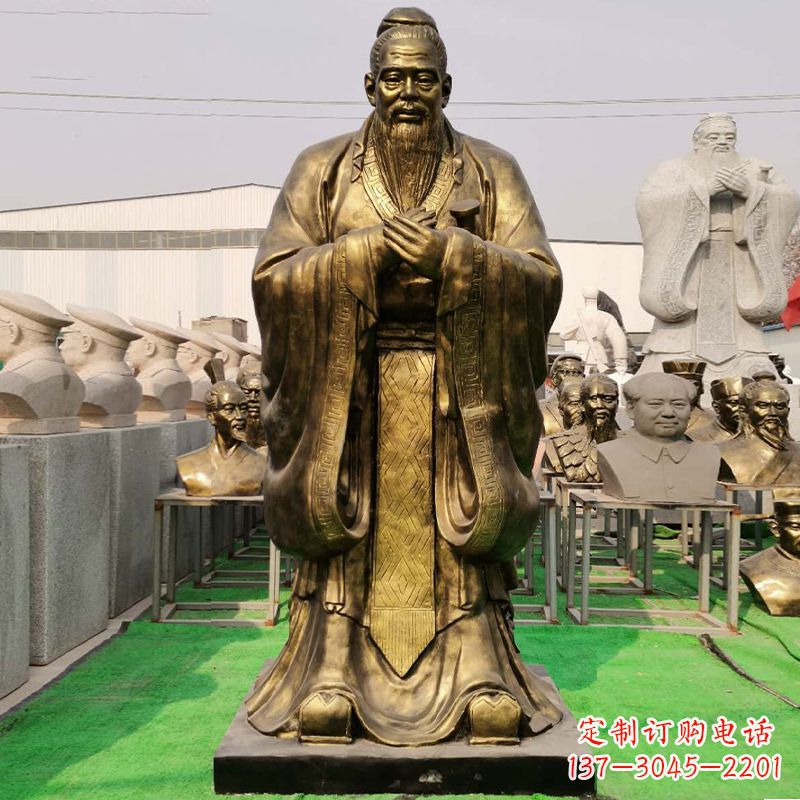 泰安玻璃钢制孔子雕塑