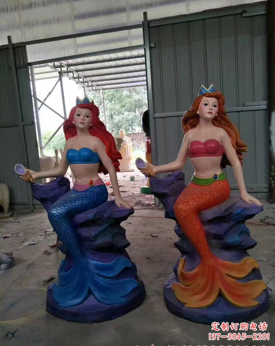 泰安玻璃钢美人鱼雕塑——精美的艺术作品
