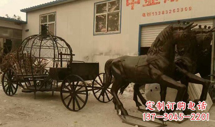 泰安玻璃钢欧式马车雕塑精美艺术品