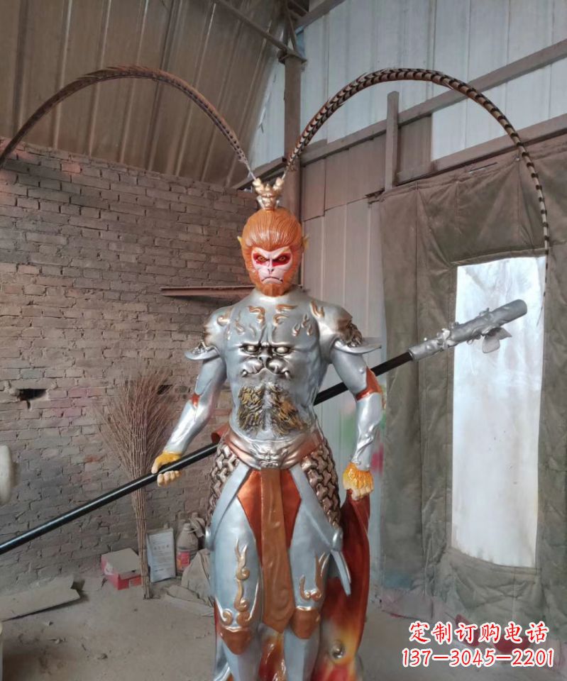 泰安玻璃钢孙悟空传承古老神话的雕塑
