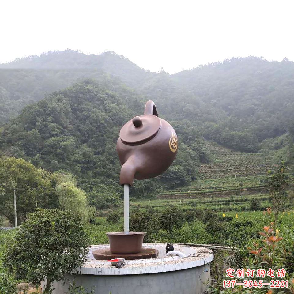 泰安玻璃钢天壶喷泉精致而神奇的雕塑