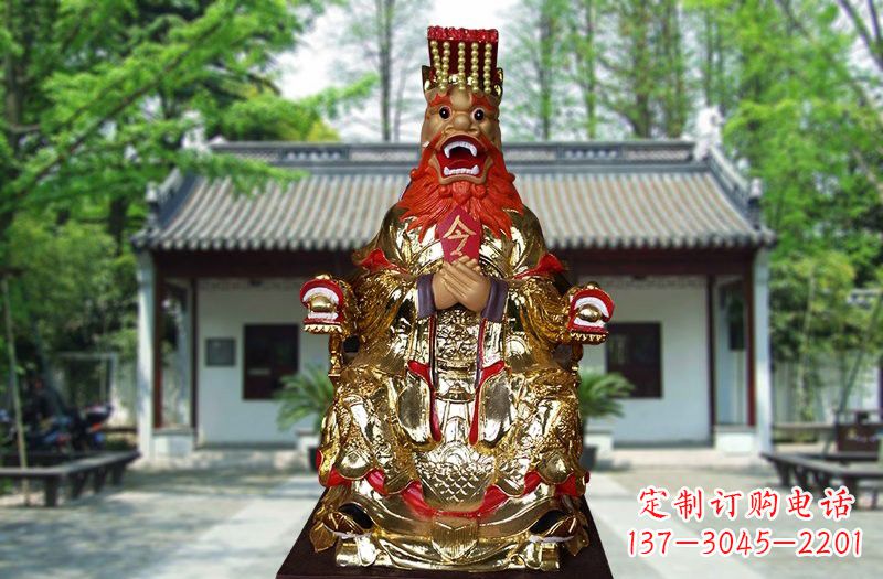 泰安玻璃钢制作的金龙王雕塑