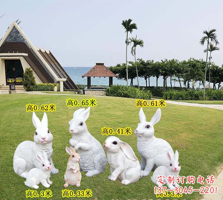 泰安玻璃钢兔子雕塑精致的艺术之作