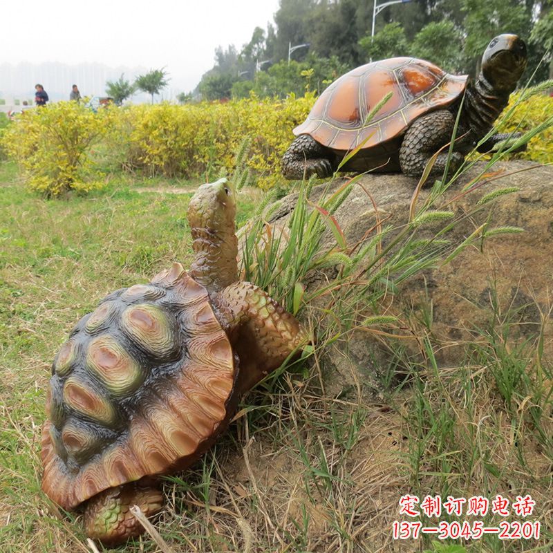 泰安玻璃钢乌龟雕塑别致而古朴