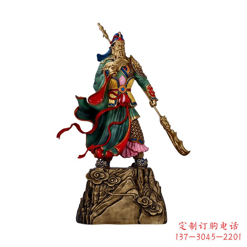 泰安玻璃钢制关羽雕塑