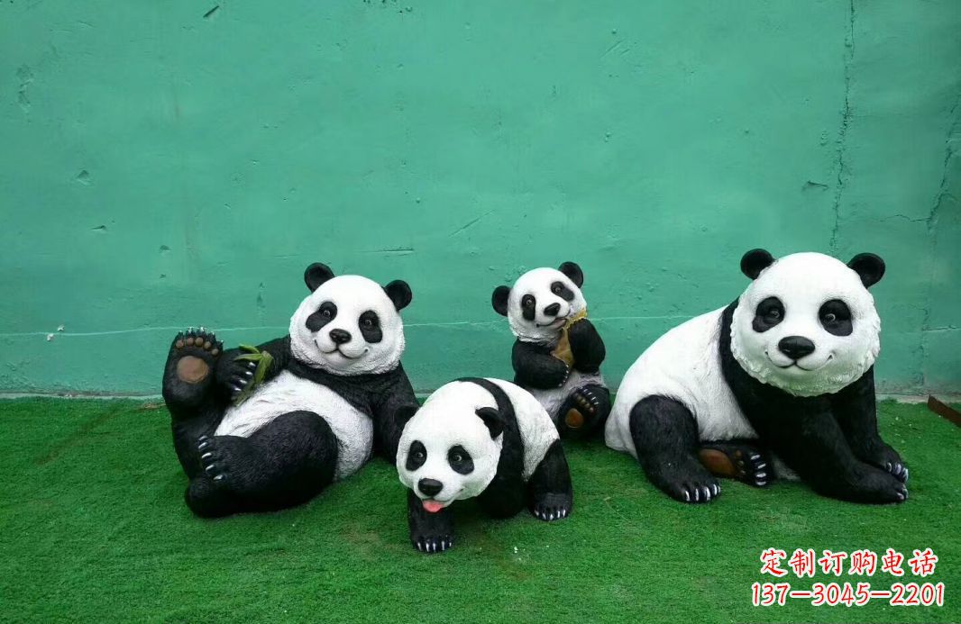 泰安玻璃钢熊猫雕塑传承中华文化
