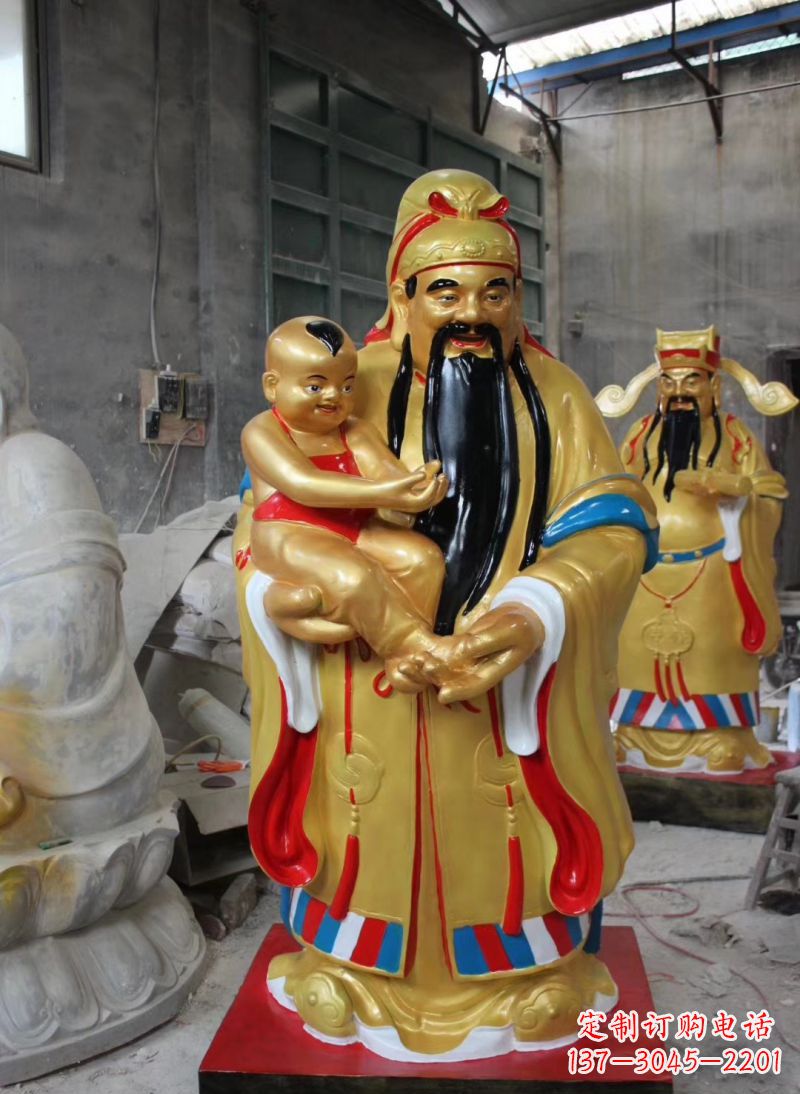 泰安福禄寿神像雕塑给予宗教庙宇灵性的祝福