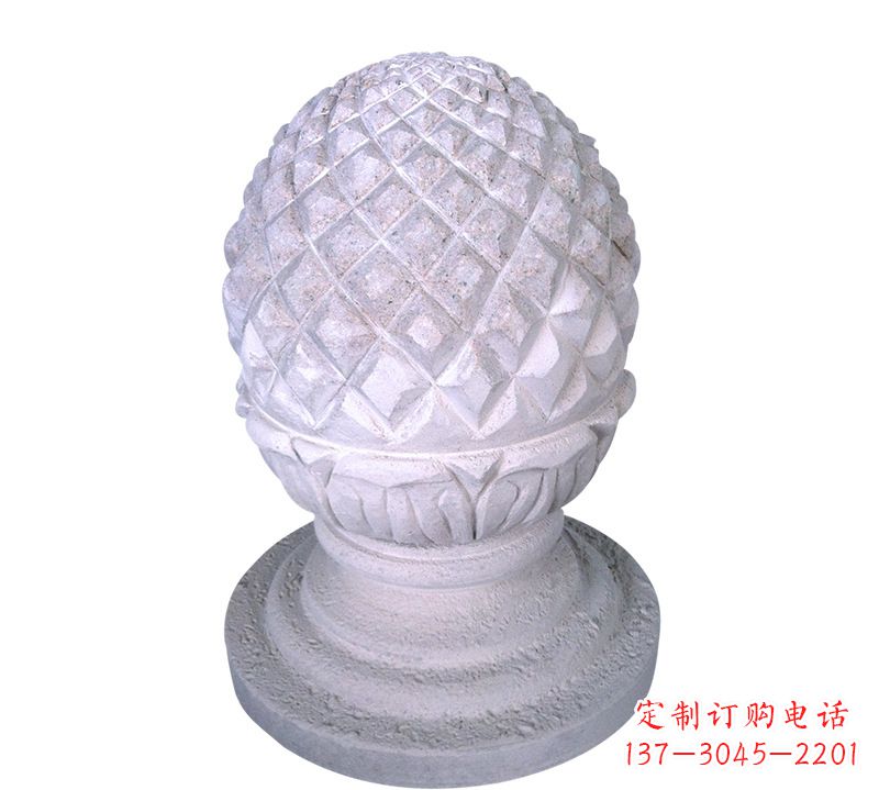泰安菠萝雕塑艺术性的挡车路障