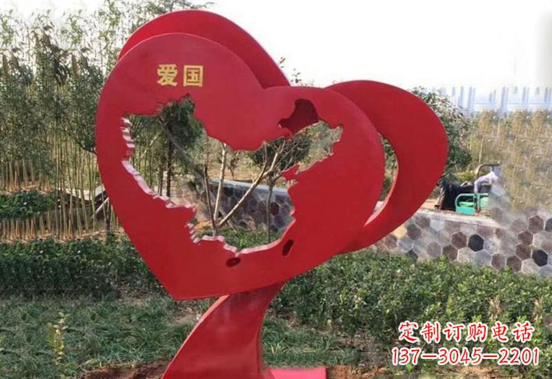 泰安不锈钢爱国镂空中国地图雕塑