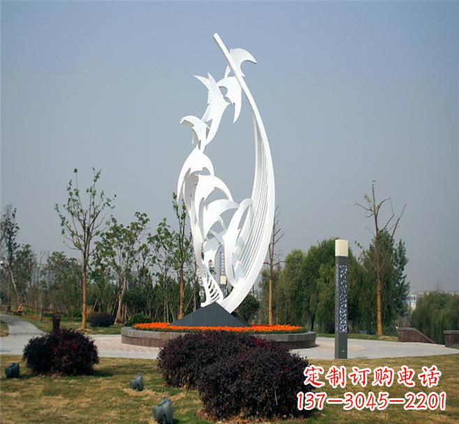 泰安不锈钢爱心大雁雕塑