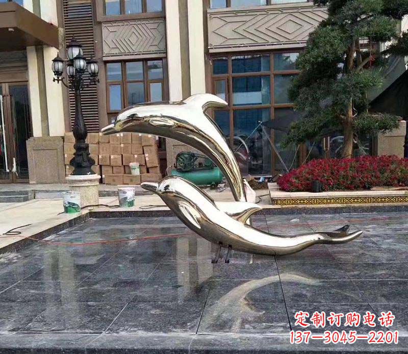 泰安不锈钢海豚雕塑——美丽的艺术礼物