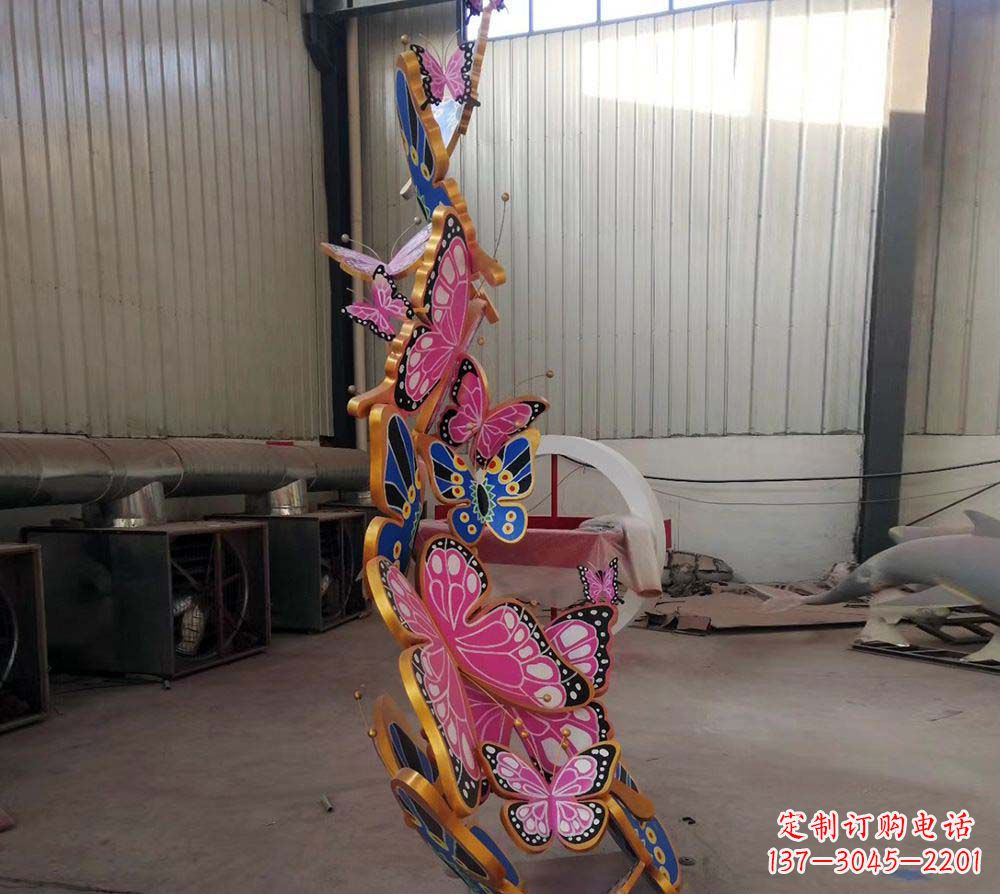 泰安精致绚丽的不锈钢蝴蝶雕塑