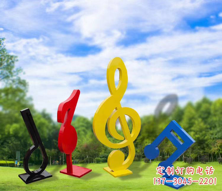 泰安精美的不锈钢音符雕塑