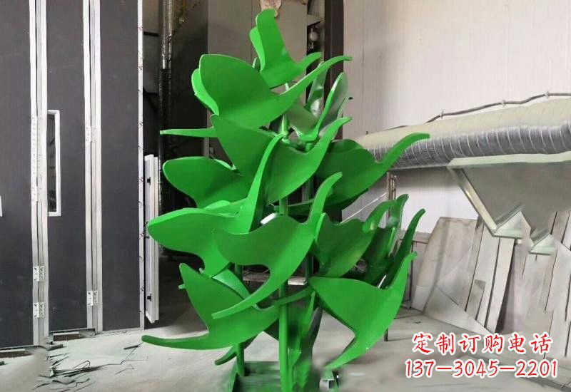 泰安不锈钢彩色抽象大雁雕塑