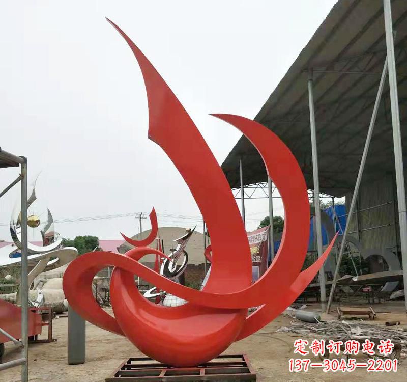 泰安不锈钢彩色凤凰雕塑传承东方美学
