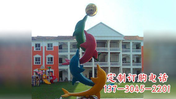 泰安精美不锈钢海豚雕塑