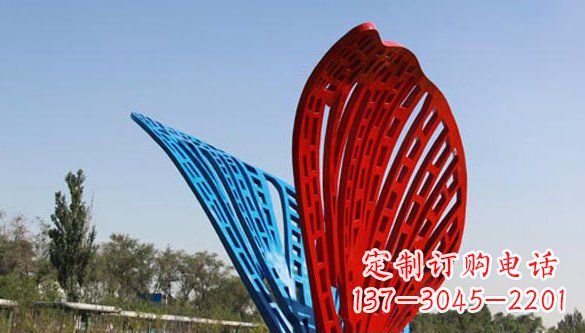 泰安不锈钢蝴蝶雕塑美丽的实物表达