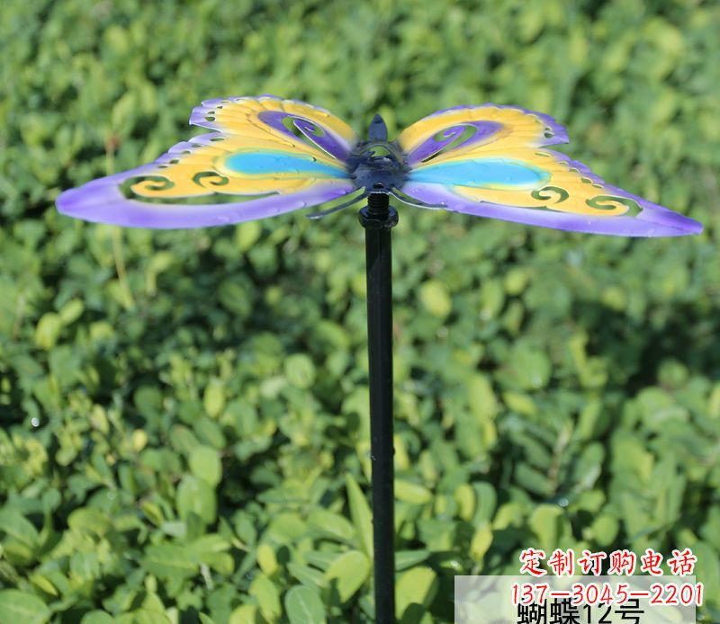 泰安不锈钢彩色蝴蝶雕塑点缀园林的艺术之美