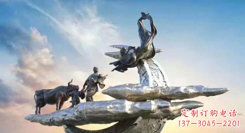 泰安不锈钢嫦娥奔月雕塑