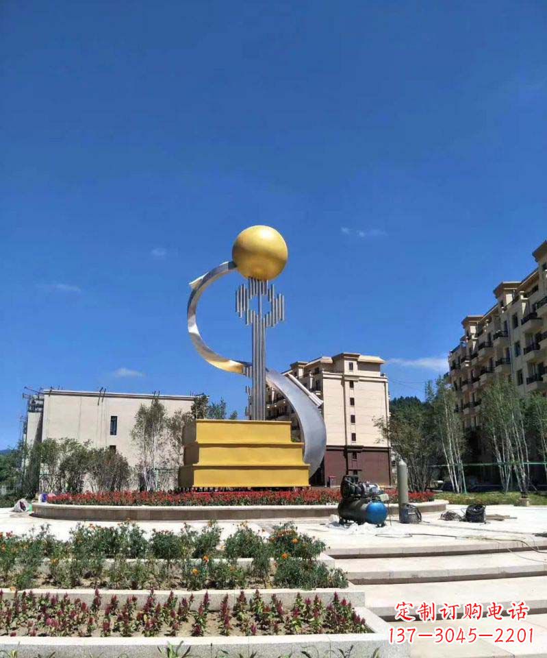 泰安不锈钢成功钥匙雕塑
