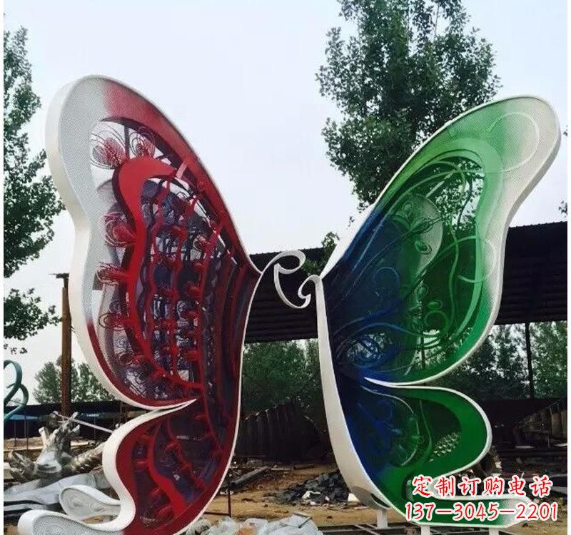 泰安不锈钢城市彩色蝴蝶雕塑——美丽的视觉盛宴