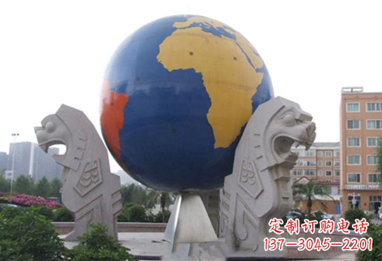 泰安不锈钢城市彩色地球雕塑让世界变得更美