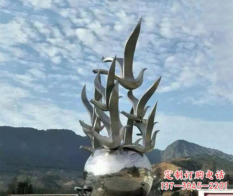 泰安不锈钢地球雕塑为和平呼唤
