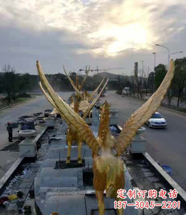 泰安不锈钢城市飞龙——雕塑作品精美绝伦