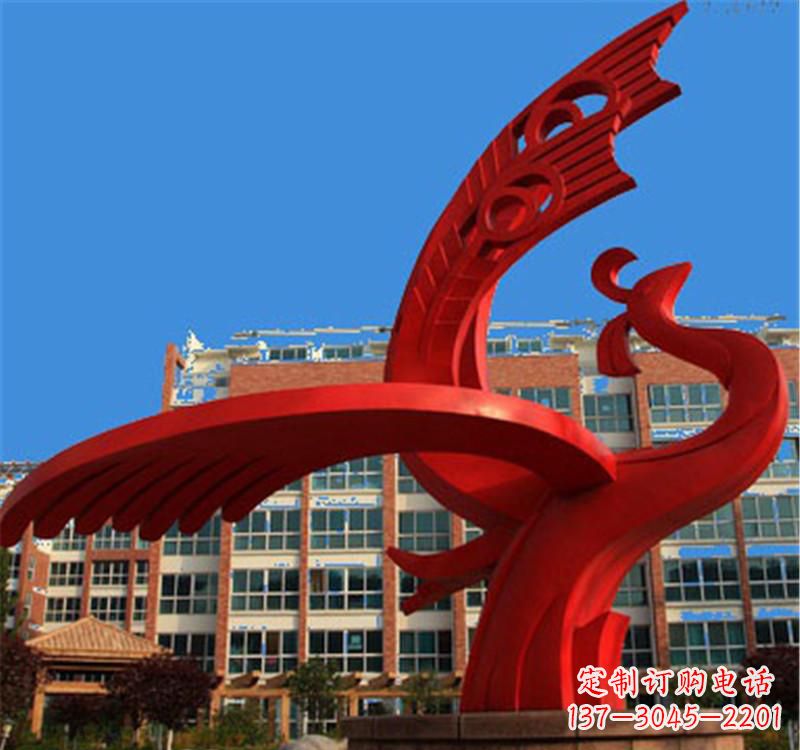 泰安不锈钢凤凰雕塑——展示城市文化之美