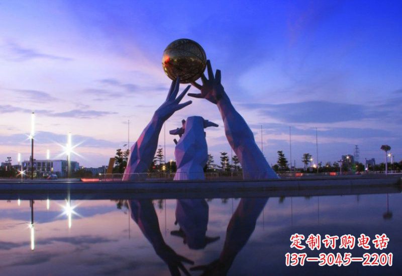 泰安不锈钢城市的地球雕塑
