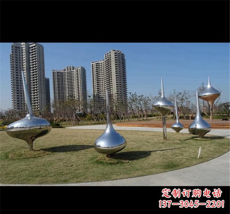 泰安不锈钢城市水滴雕塑唤醒城市的灵魂