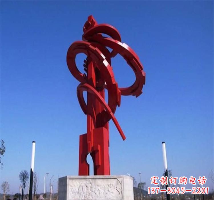 泰安不锈钢齿轮雕塑把技术艺术完美结合