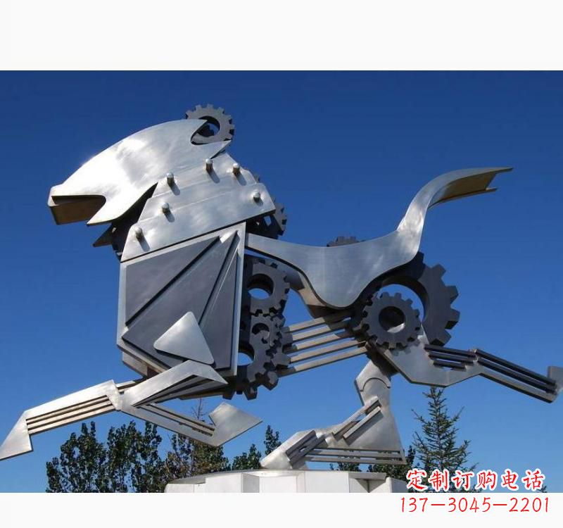 泰安不锈钢齿轮飞马雕塑