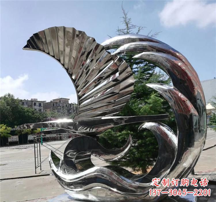 泰安不锈钢翅膀雕塑艺术之羽
