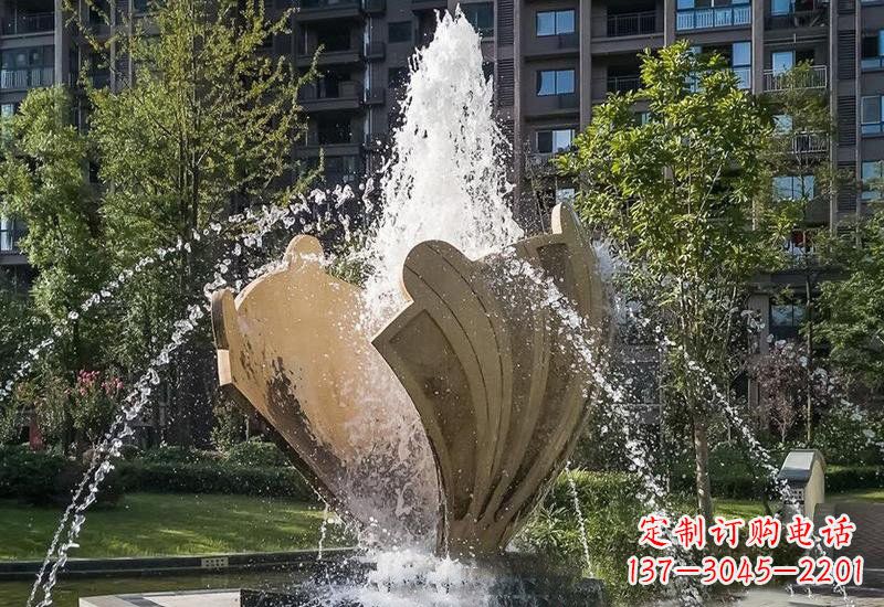 泰安不锈钢贝壳喷泉雕塑精美而又耐用