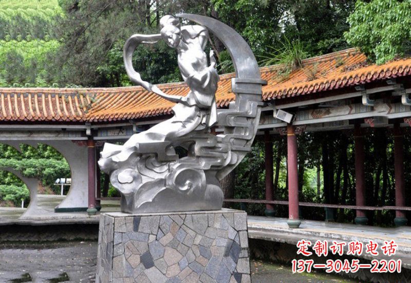 泰安不锈钢抽象嫦娥奔月雕塑