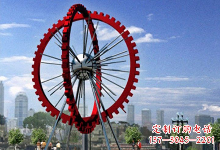 泰安不锈钢抽象城市摩天轮雕塑