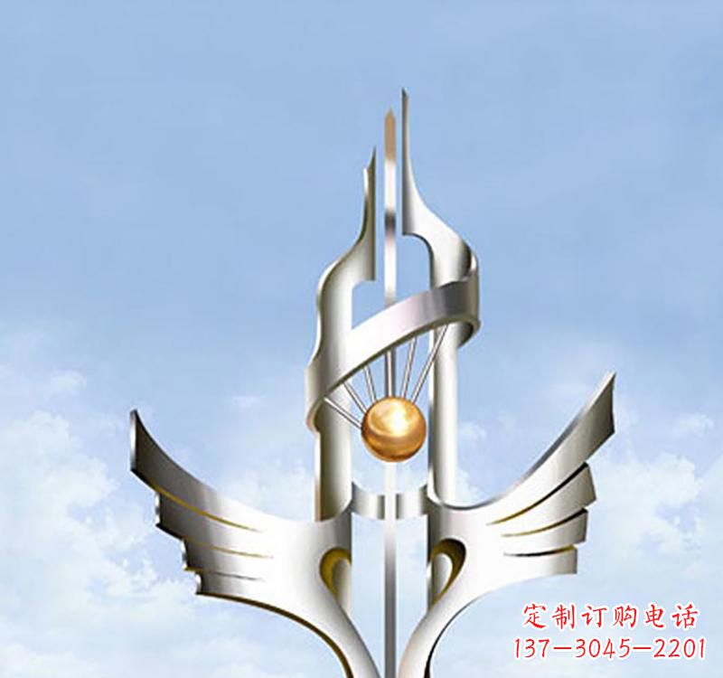 泰安以不锈钢为材料的翅膀雕塑
